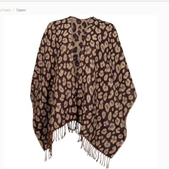 Leopard Print Large Blanket Fringed Scarf NWOT - Picture 6 of 7